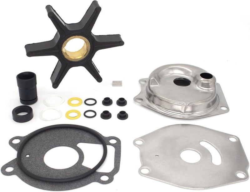QUICKMARINER QuickMarine 99157T2 Water Pump Impeller Repair Kit for Mercury Marine 13.5-25 HP Outboard Motors Replacement 46-99157T2 46-85098A2 Boat Engine - Image 1